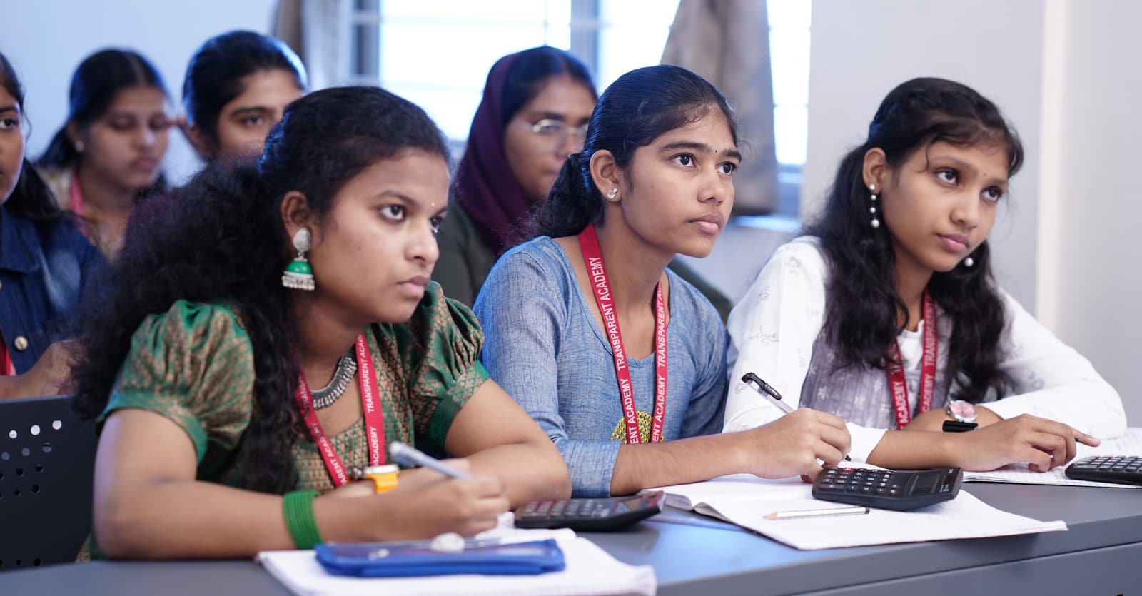 Students attending classes at Transparent Academy